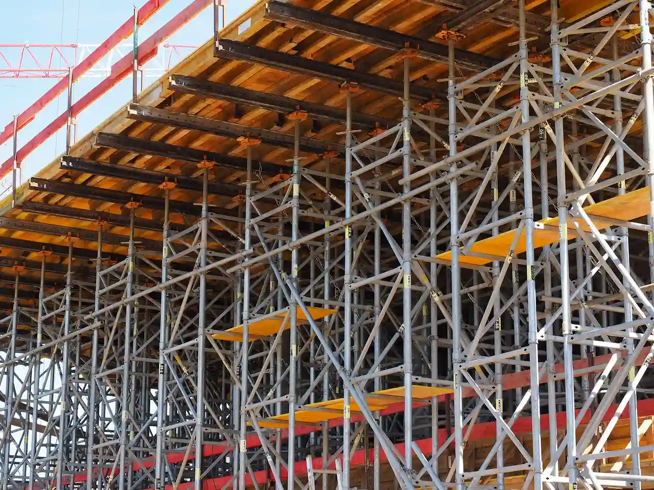 Heavy-duty shoring and scaffold system built by San Diego Scaffolding Pros